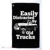 Square Body Easily Distracted By Old Trucks Squarebody Golf Towel thumb 0