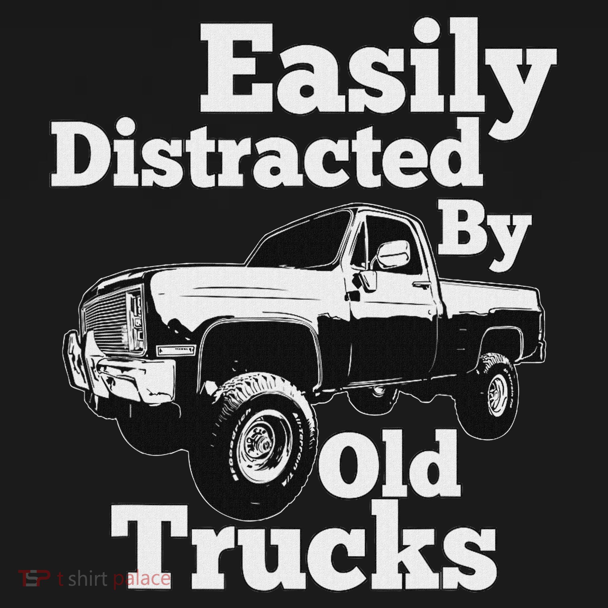 Square Body Easily Distracted By Old Trucks Squarebody Kids Long Sleeve Shirt
