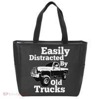 Square Body Easily Distracted By Old Trucks Squarebody Tote Bag thumb 0