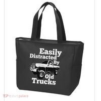Square Body Easily Distracted By Old Trucks Squarebody Tote Bag thumb 3