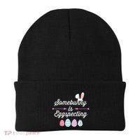 Some Bunny Easter Pregnancy Announcet For Expecting Mom Great Gift Beanie thumb 0