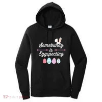 Some Bunny Easter Pregnancy Announcet For Expecting Mom Great Gift Women's Hoodie thumb 0