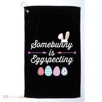 Some Bunny Easter Pregnancy Announcet For Expecting Mom Great Gift Golf Towel thumb 0