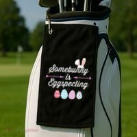 Some Bunny Easter Pregnancy Announcet For Expecting Mom Great Gift Golf Towel thumb 2