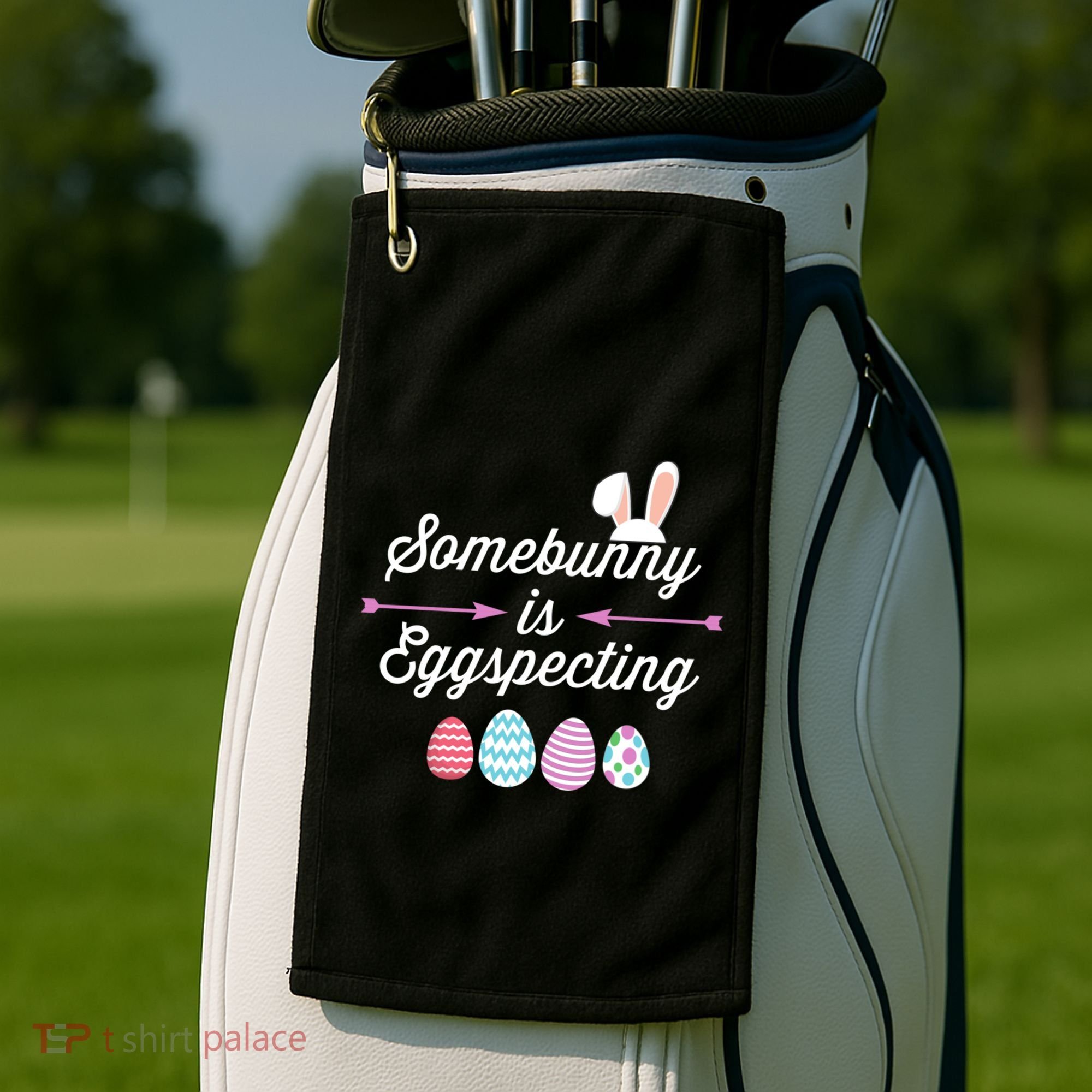 Some Bunny Easter Pregnancy Announcet For Expecting Mom Great Gift Golf Towel