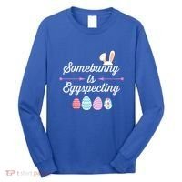 Some Bunny Easter Pregnancy Announcet For Expecting Mom Great Gift Long Sleeve Shirt thumb 0