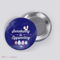 Some Bunny Easter Pregnancy Announcet For Expecting Mom Great Gift Button thumb 0