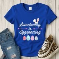 Some Bunny Easter Pregnancy Announcet For Expecting Mom Great Gift Women's T-Shirt thumb 3