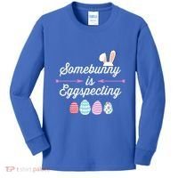 Some Bunny Easter Pregnancy Announcet For Expecting Mom Great Gift Kids Long Sleeve Shirt thumb 0