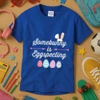 Some Bunny Easter Pregnancy Announcet For Expecting Mom Great Gift Kids T-Shirt thumb 3