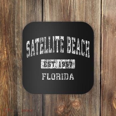 Satellite Beach Florida Fl Vintage Established Coaster