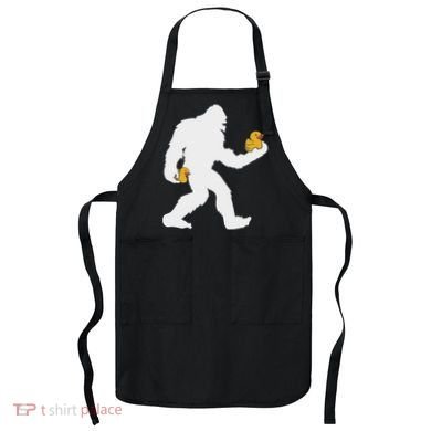 Sasquatch Big Foot Yetti Rubber Duck Apron