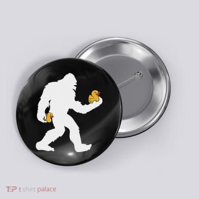 Sasquatch Big Foot Yetti Rubber Duck Button