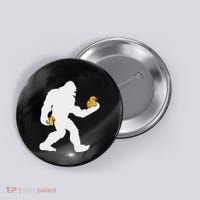Sasquatch Big Foot Yetti Rubber Duck Button thumb 0