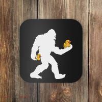 Sasquatch Big Foot Yetti Rubber Duck Coaster thumb 0