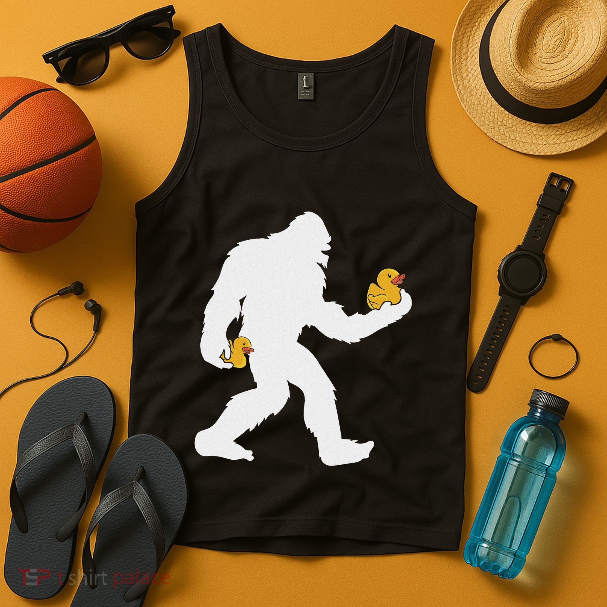 Sasquatch Big Foot Yetti Rubber Duck Tank Top