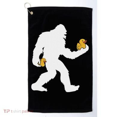 Sasquatch Big Foot Yetti Rubber Duck Golf Towel