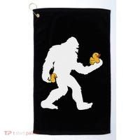 Sasquatch Big Foot Yetti Rubber Duck Golf Towel thumb 0