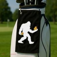 Sasquatch Big Foot Yetti Rubber Duck Golf Towel thumb 2