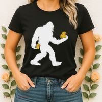 Sasquatch Big Foot Yetti Rubber Duck Women's T-Shirt thumb 2