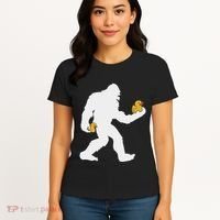 Sasquatch Big Foot Yetti Rubber Duck Women's T-Shirt thumb 4