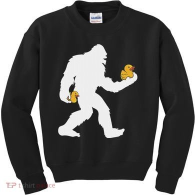Sasquatch Big Foot Yetti Rubber Duck Kids Sweatshirt