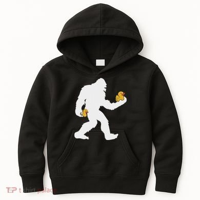 Sasquatch Big Foot Yetti Rubber Duck Kids Hoodie