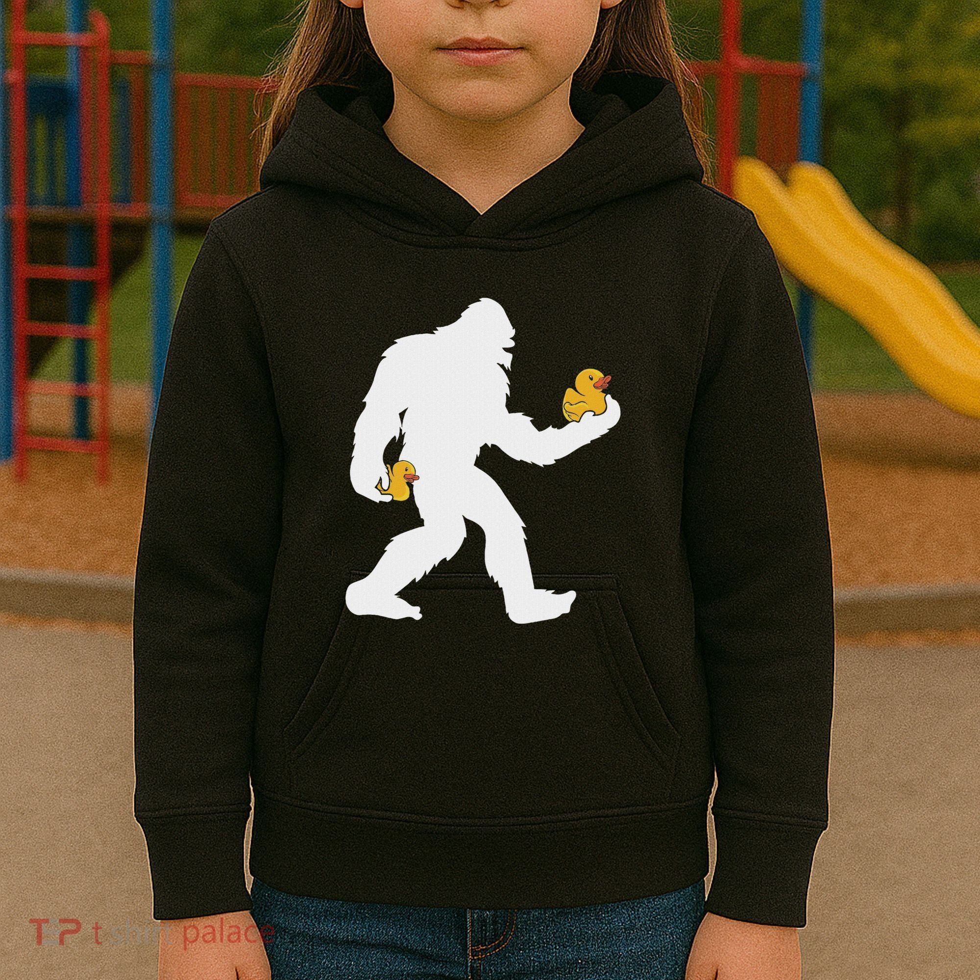 Sasquatch Big Foot Yetti Rubber Duck Kids Hoodie