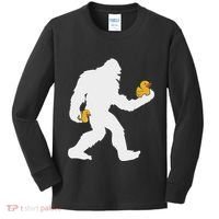 Sasquatch Big Foot Yetti Rubber Duck Kids Long Sleeve Shirt thumb 0