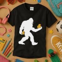Sasquatch Big Foot Yetti Rubber Duck Kids T-Shirt thumb 3
