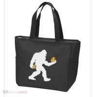 Sasquatch Big Foot Yetti Rubber Duck Tote Bag thumb 3