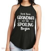 Spoiling Begin Funny Grandmother Novelty First Time Grandma Women's Perfect Tri Rocker Tank thumb 2