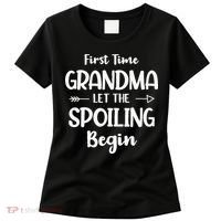 Spoiling Begin Funny Grandmother Novelty First Time Grandma Women's T-Shirt thumb 0