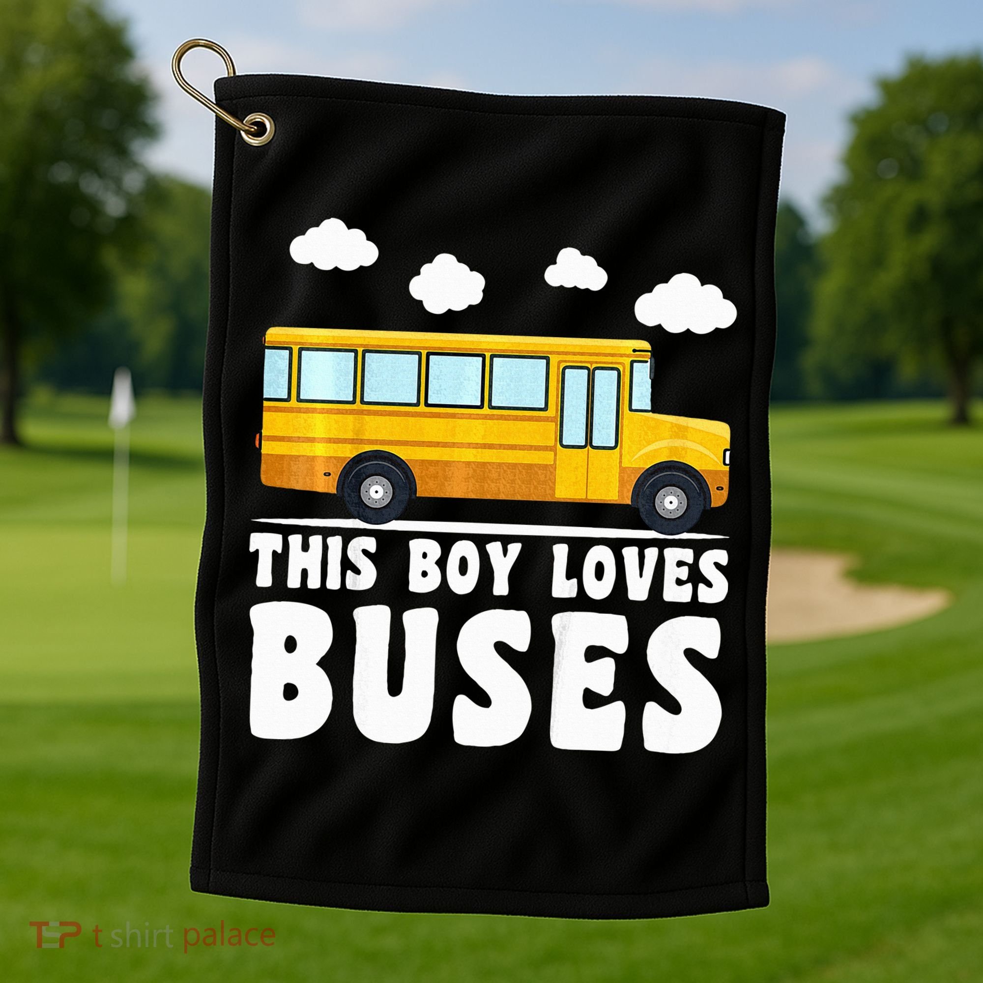 School Bus Funny Bus Lover This loves Buses Golf Towel