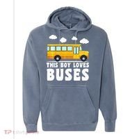 School Bus Funny Bus Lover This loves Buses Comfort Colors Garment-Dyed Hooded Sweatshirt thumb 0