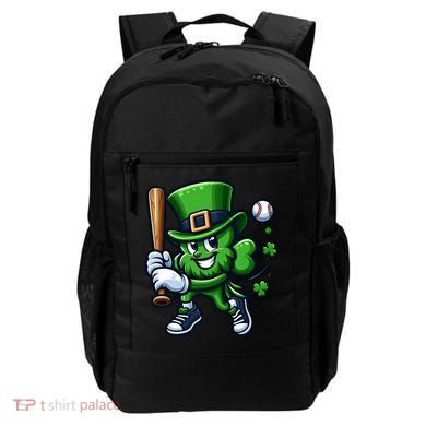 Shamrock Baseball Funny St Patricks Day Backpack