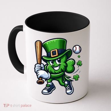 Shamrock Baseball Funny St Patricks Day Coffee Mug