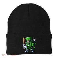 Shamrock Baseball Funny St Patricks Day Beanie thumb 0
