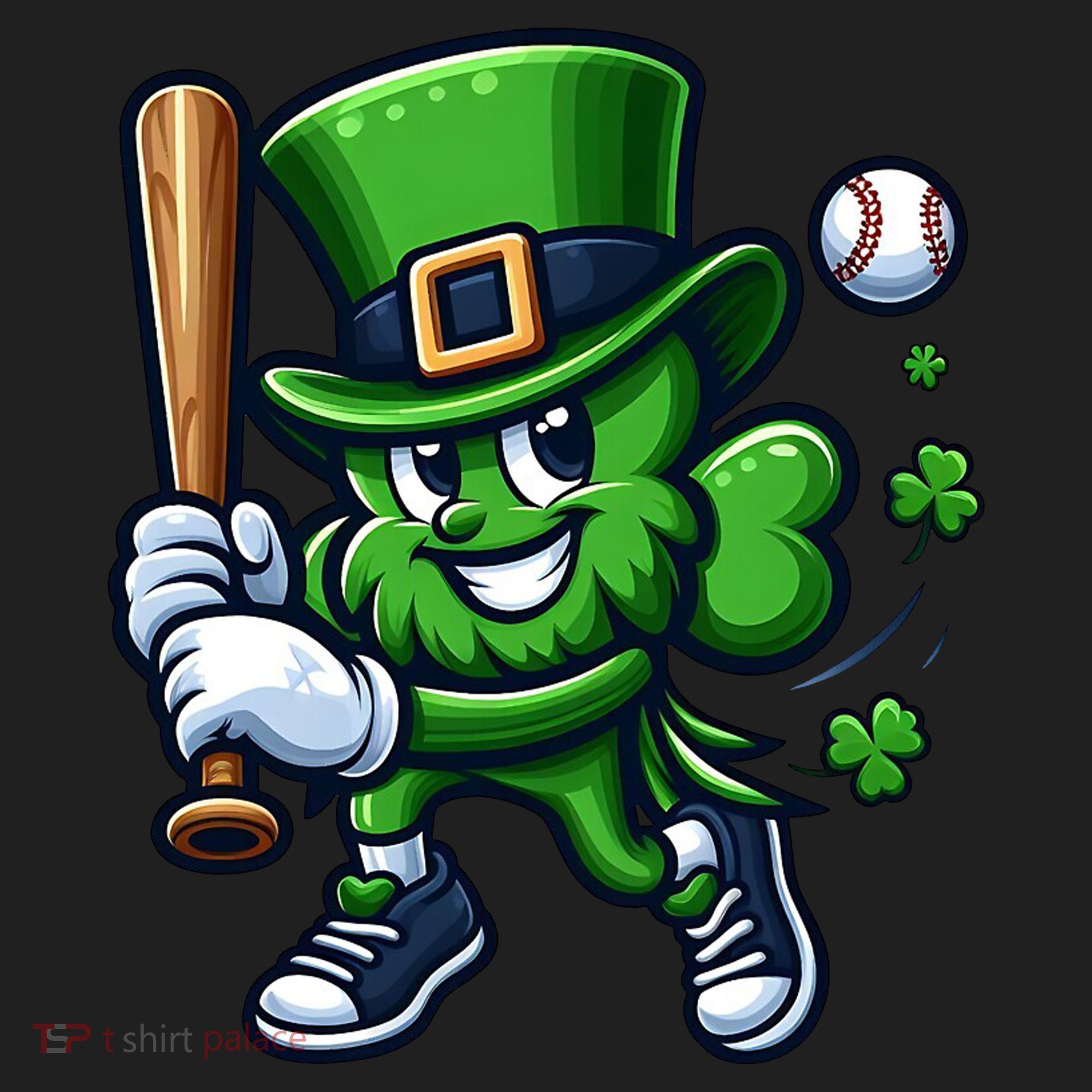 Shamrock Baseball Funny St Patricks Day Beanie