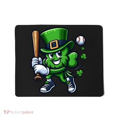 Shamrock Baseball Funny St Patricks Day Mousepad