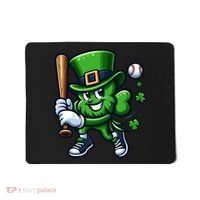 Shamrock Baseball Funny St Patricks Day Mousepad thumb 0