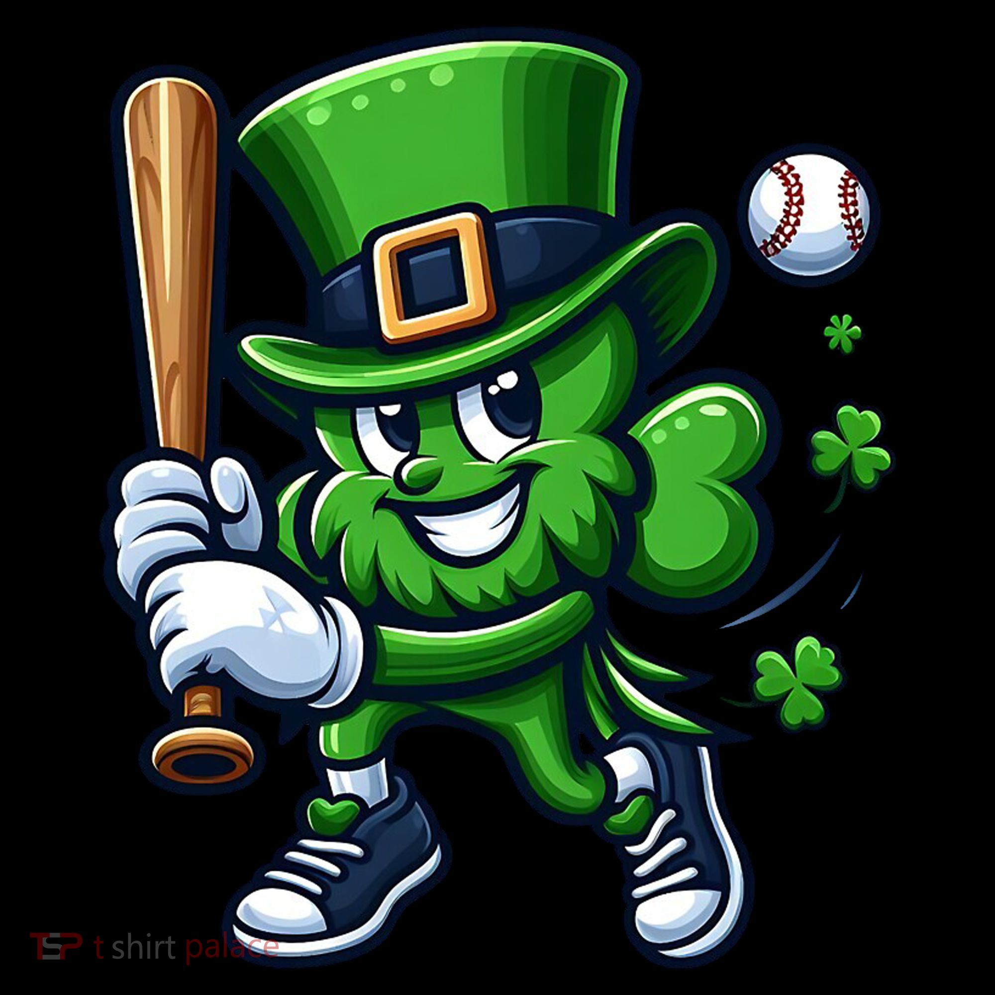 Shamrock Baseball Funny St Patricks Day Mousepad