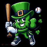 Shamrock Baseball Funny St Patricks Day Ornament thumb 1