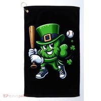 Shamrock Baseball Funny St Patricks Day Golf Towel thumb 0