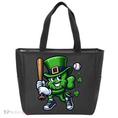 Shamrock Baseball Funny St Patricks Day Tote Bag