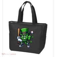 Shamrock Baseball Funny St Patricks Day Tote Bag thumb 3