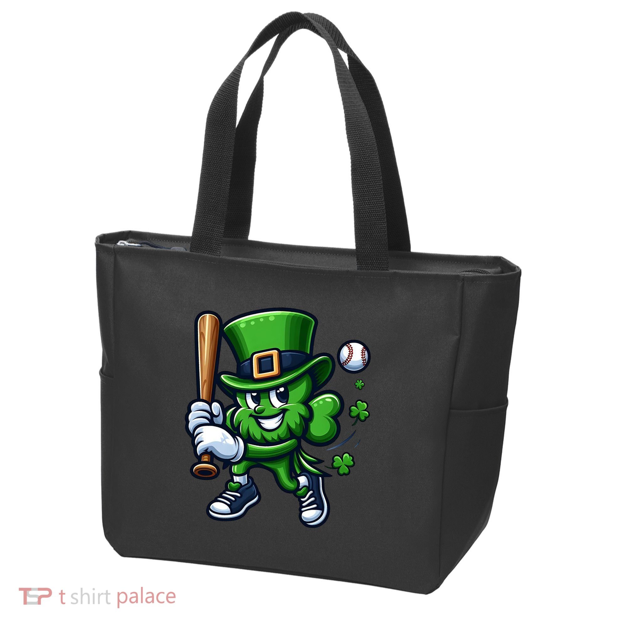 Shamrock Baseball Funny St Patricks Day Tote Bag