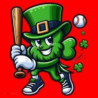 Shamrock Baseball Funny St Patricks Day Santa Hat thumb 1