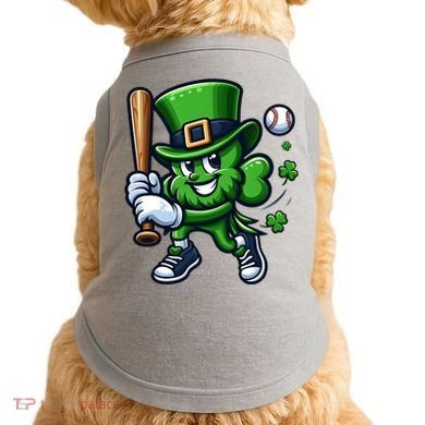 Shamrock Baseball Funny St Patricks Day Doggie Tank