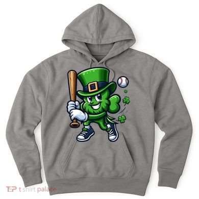 Shamrock Baseball Funny St Patricks Day Hoodie
